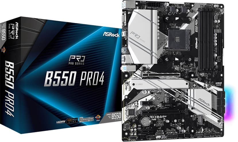 ASRock B550 Pro4 Socket AM4 ATX Moderkort