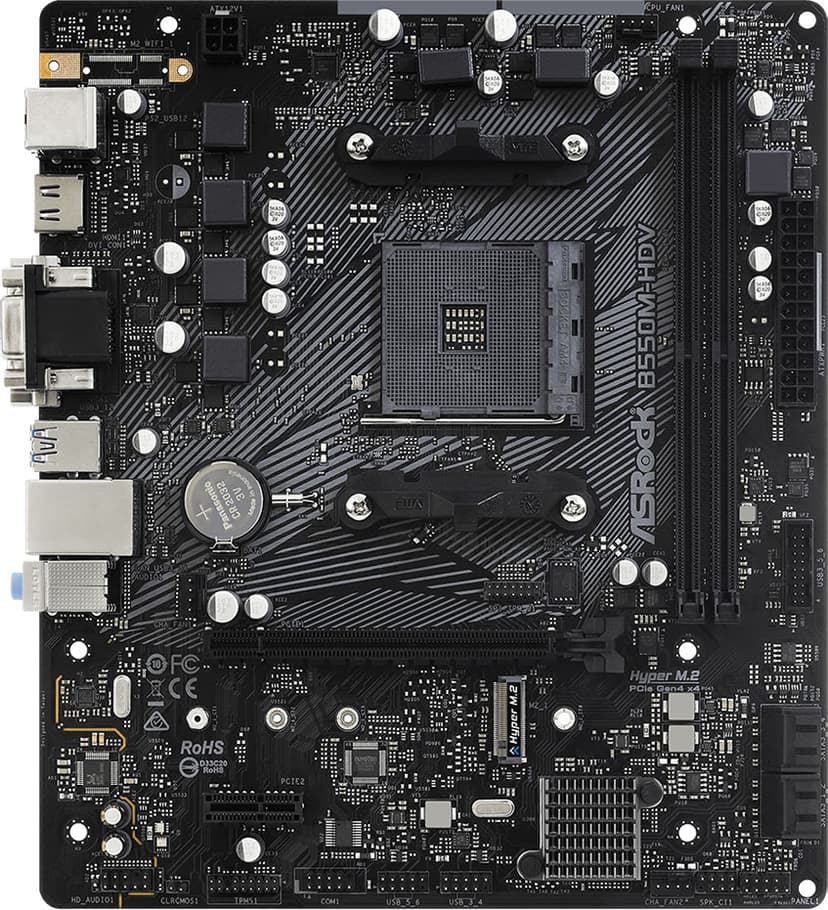 ASRock B550M-HDV Socket AM4 Micro ATX Hovedkort
