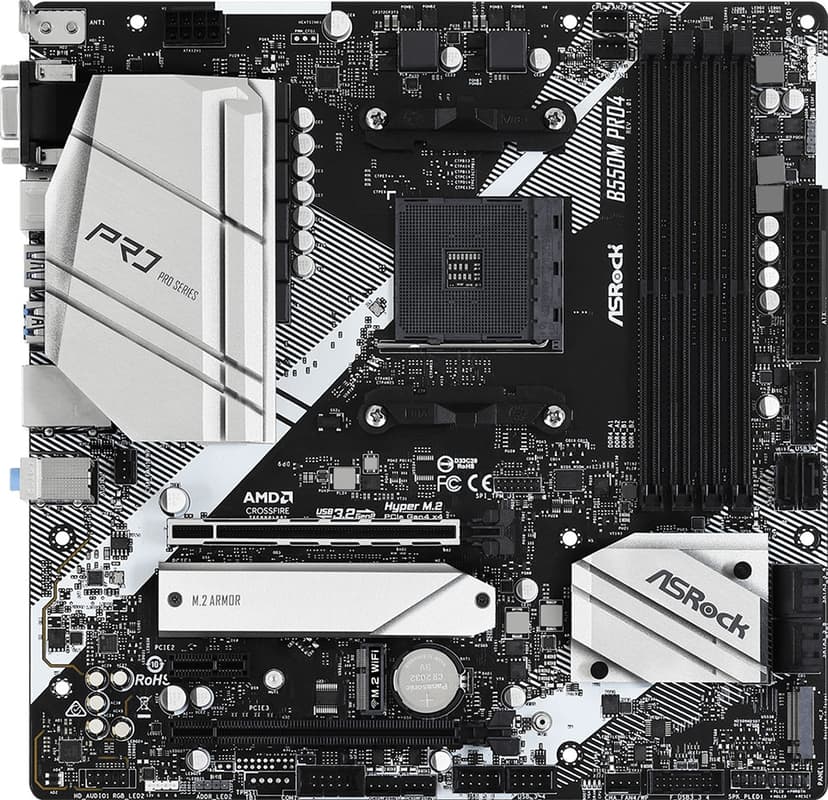 ASRock B550M Pro4 Socket AM4 micro ATX Moderkort