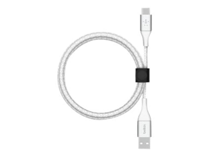 Belkin Flätad Kabel 2m USB A USB C Vit