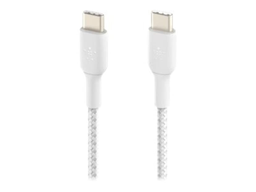 Belkin USB-C Till USB-C Kabel Flätad 1m USB C USB C Vit