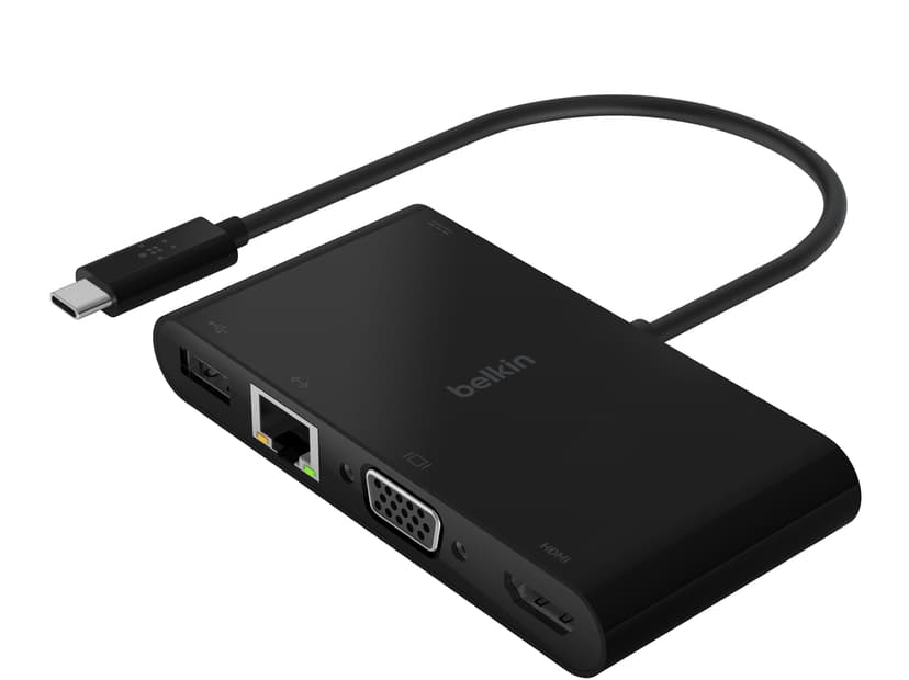 Belkin Multimedia + Charge Adapter USB 3.2 Gen 1 (3.1 Gen 1) Type-C