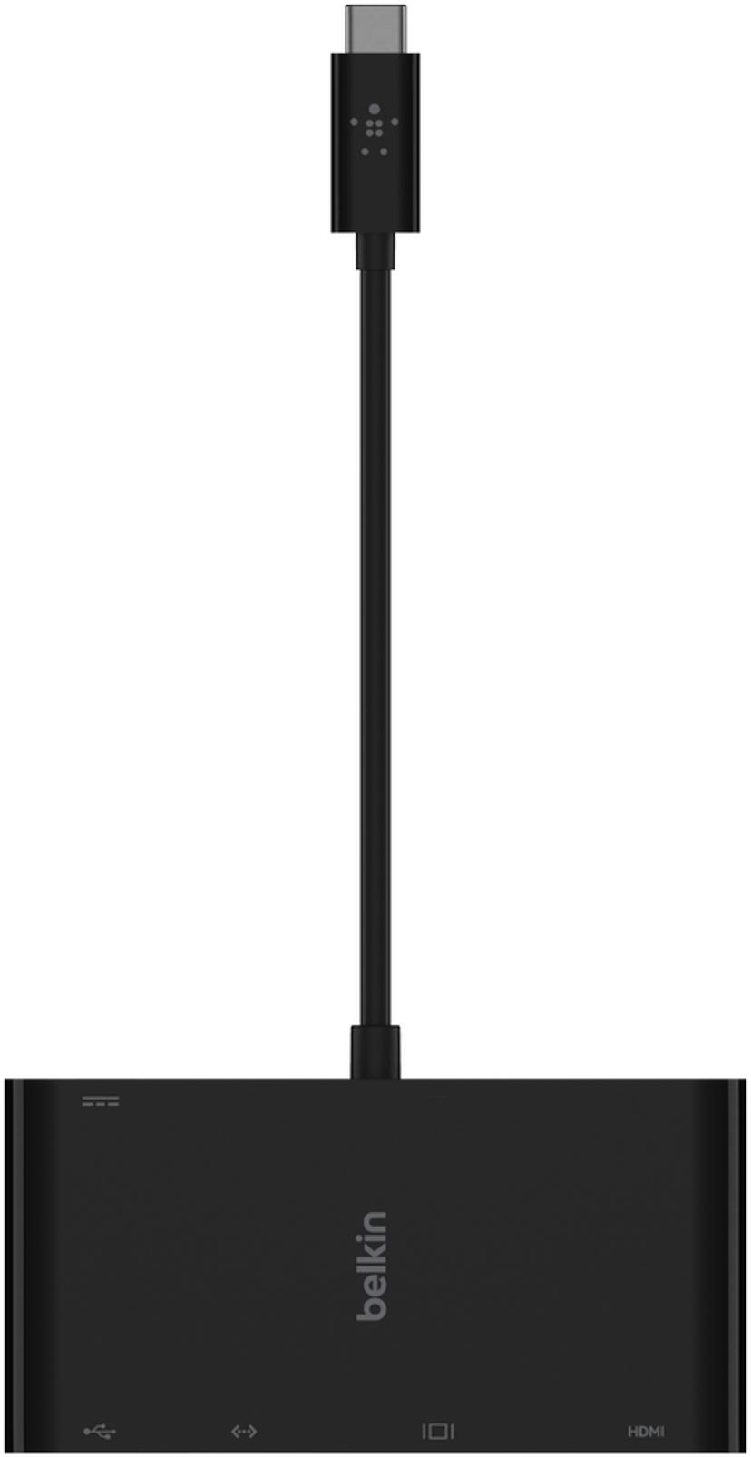 Belkin Multimedia + Charge Adapter USB 3.2 Gen 1 (3.1 Gen 1) Type-C