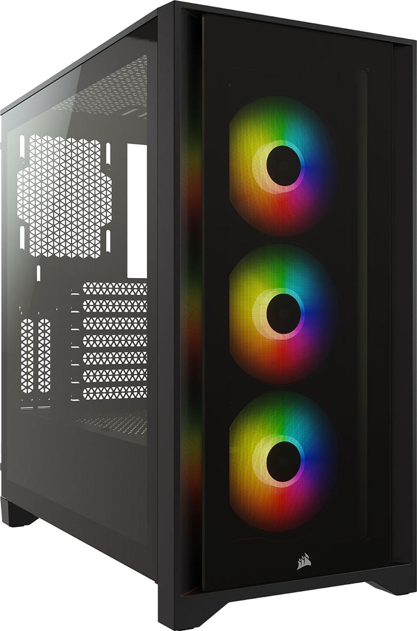 Corsair iCUE 4000X RGB Midi Tower Svart