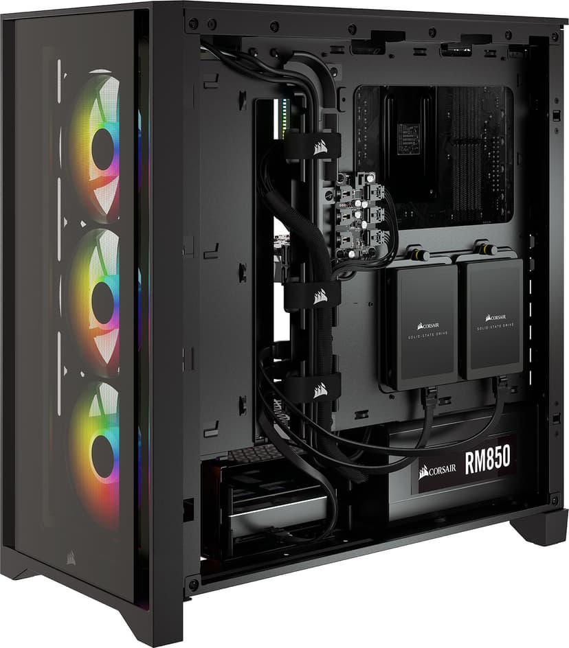 Corsair iCUE 4000X RGB Midi Tower Svart
