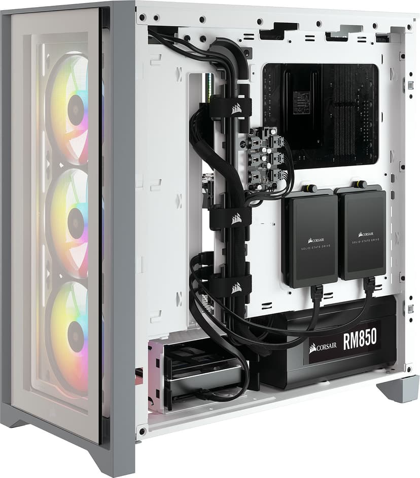 Corsair iCUE 4000X RGB Midi Tower Valkoinen