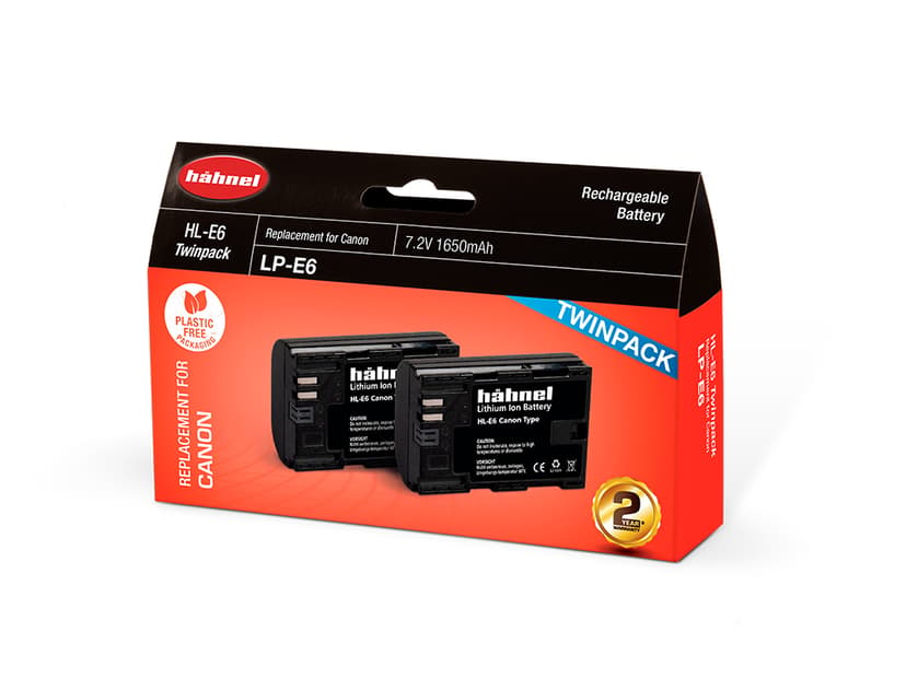 Hähnel Canon HL-E6 Batteri Twin Pack