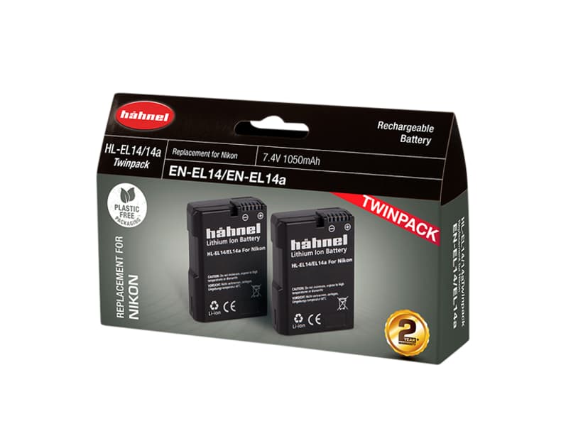 Hähnel Nikon HL-EL14/ 14A Batteri Twin Pack