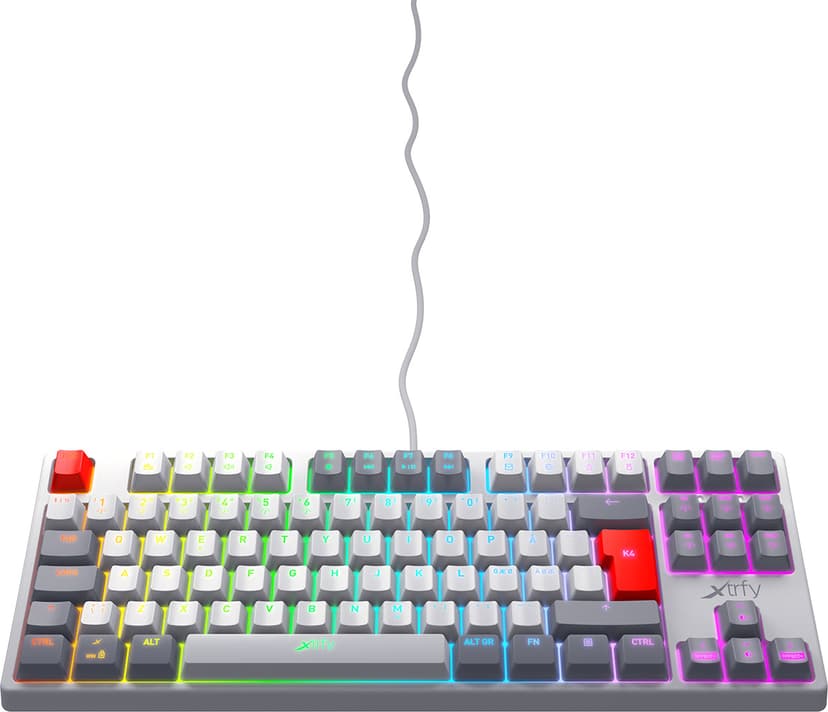 Xtrfy K4 TKL RGB Retro Kailh Red Nordic