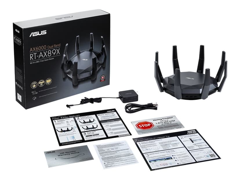 ASUS RT-AX89X WiFi 6 Gaming Router (90IG04J1-BM3010)