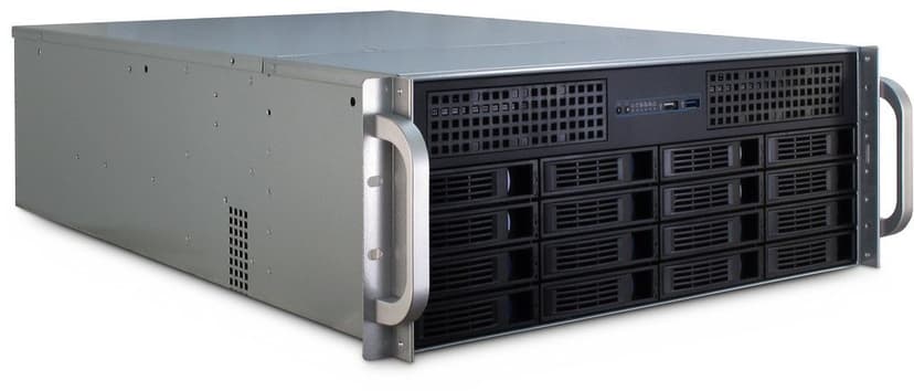 Inter-Tech IPC 4U-4416 16-Bay Rack Zilver, Zwart
