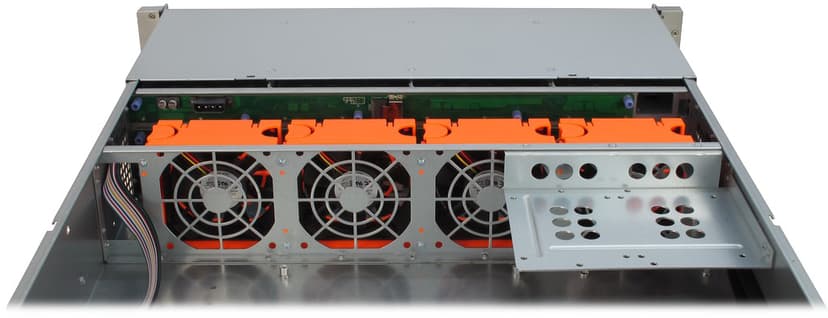 Inter-Tech IPC 2U-2412 2U 19" Rack Sølv, Sort