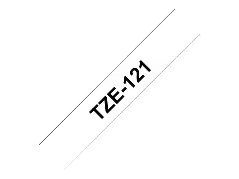 Brother Tape 9mm TZe-121 Musta/Läpinäkyvä