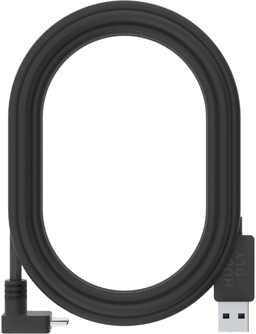 Huddly USB-Cable Angeled 5m USB-C USB-A Svart