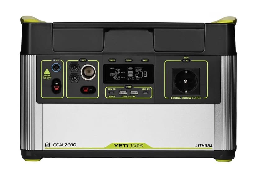Goal Zero Yeti 1000X Portable Power Station Hopea, Musta