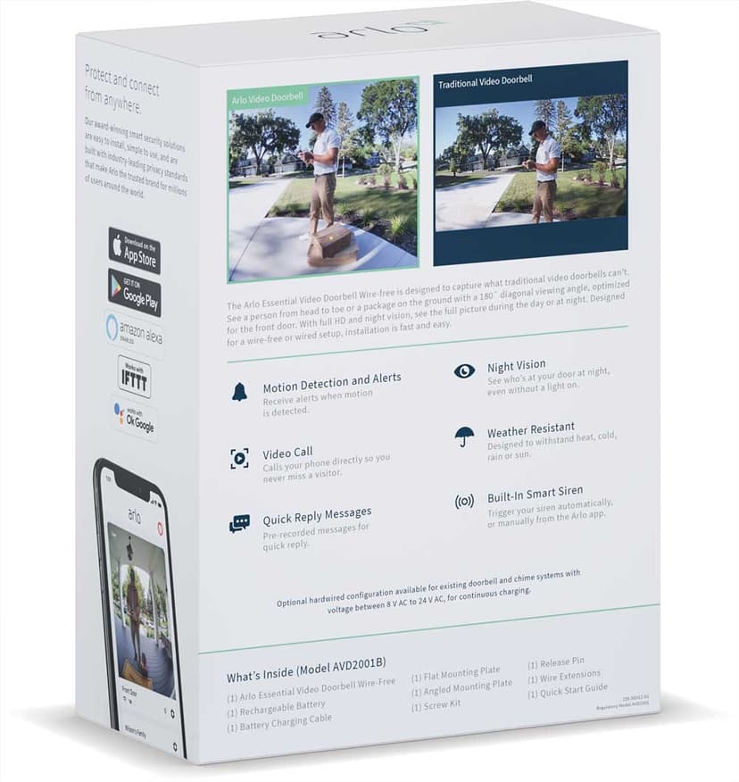 Arlo Wire-Free Video Doorbell Black