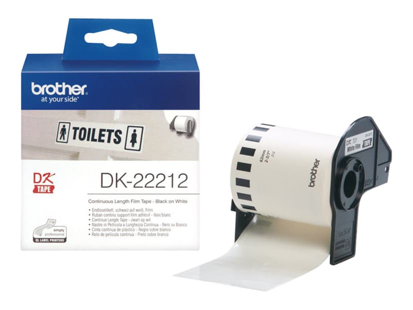 Brother Tape 62mm Sort/Hvid