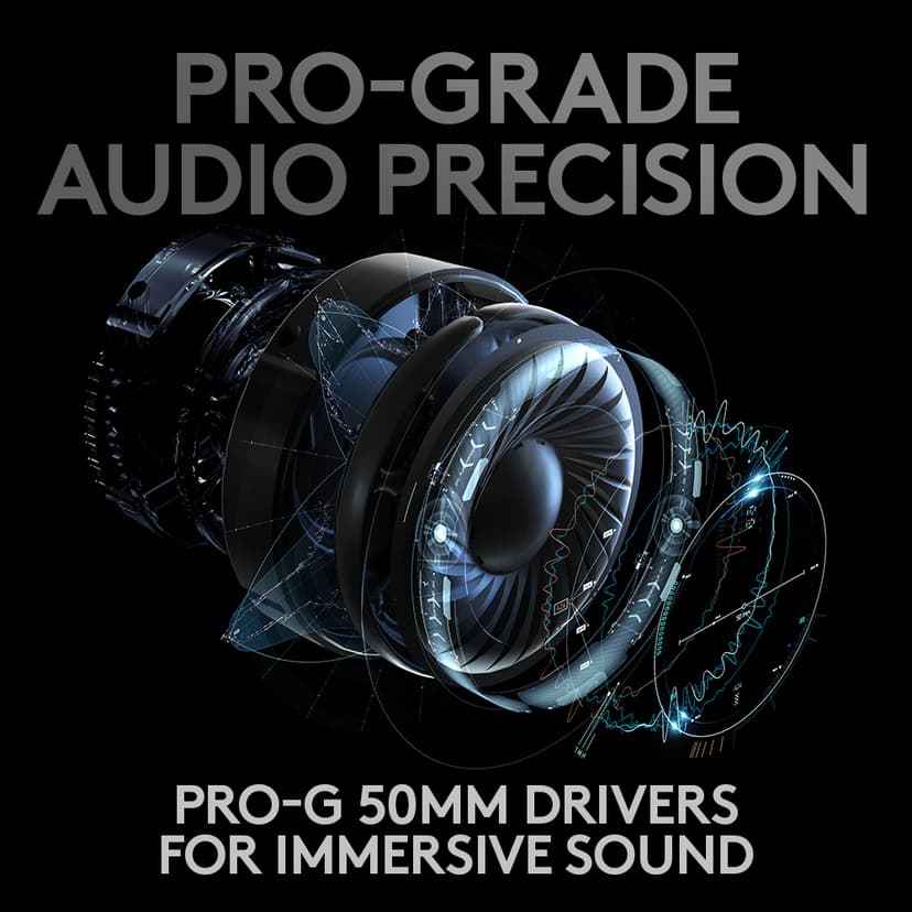 Logitech Pro X Wireless Gaming Headset Black Sort