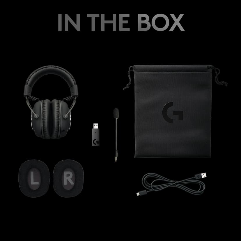 Logitech Pro X Wireless Gaming Headset Black Sort
