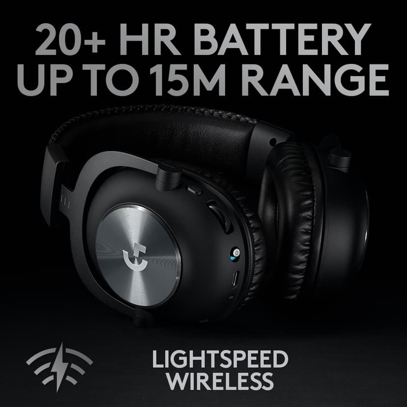 Logitech Pro X Wireless Gaming Headset Black Sort