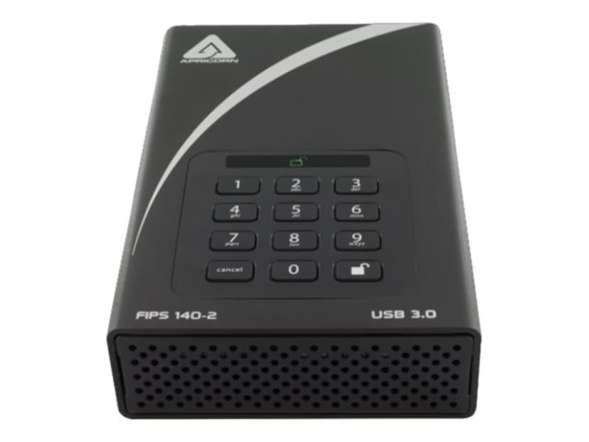 Apricorn AEGIS Padlock DT 18TB Desktop Drive 256-BIT FIPS Svart