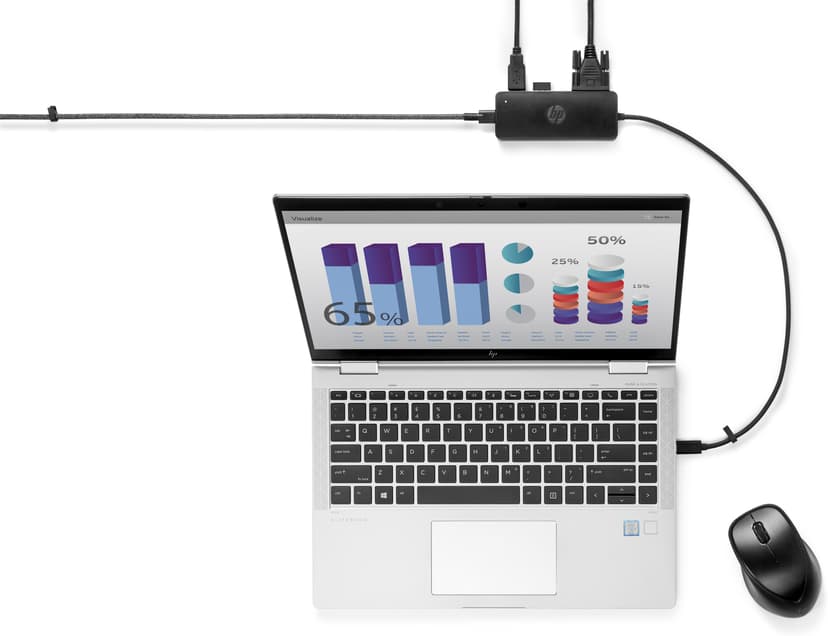HP Travel Hub G2 USB 3.2 Gen 1 (3.1 Gen 1) Type-C