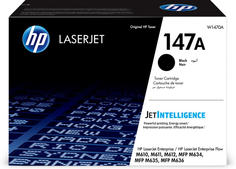 HP Värikasetti Musta 147A 10.5K - MFP M634/M635/M636