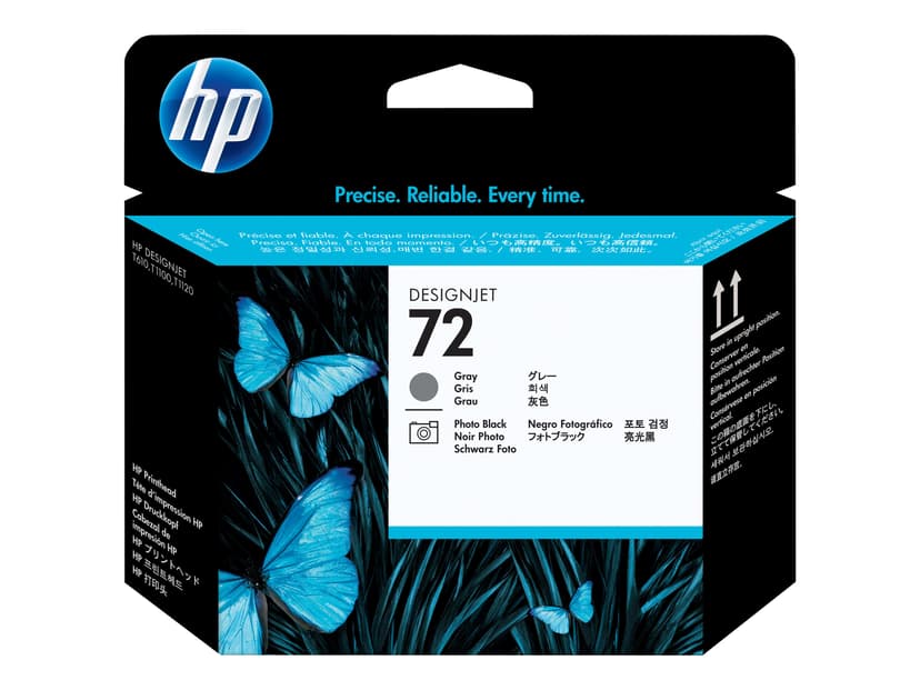 HP Skriverhode NO.72 GREY & PHOTO Svart