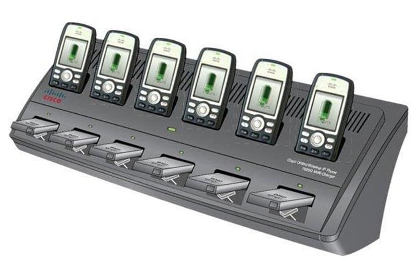 Cisco Multi-Charger telefonladestativ + batterilader + strømadapter