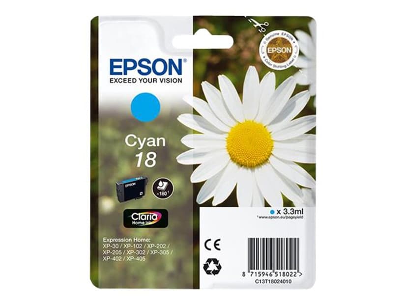 Epson Muste Syaani T1802 - XP-302