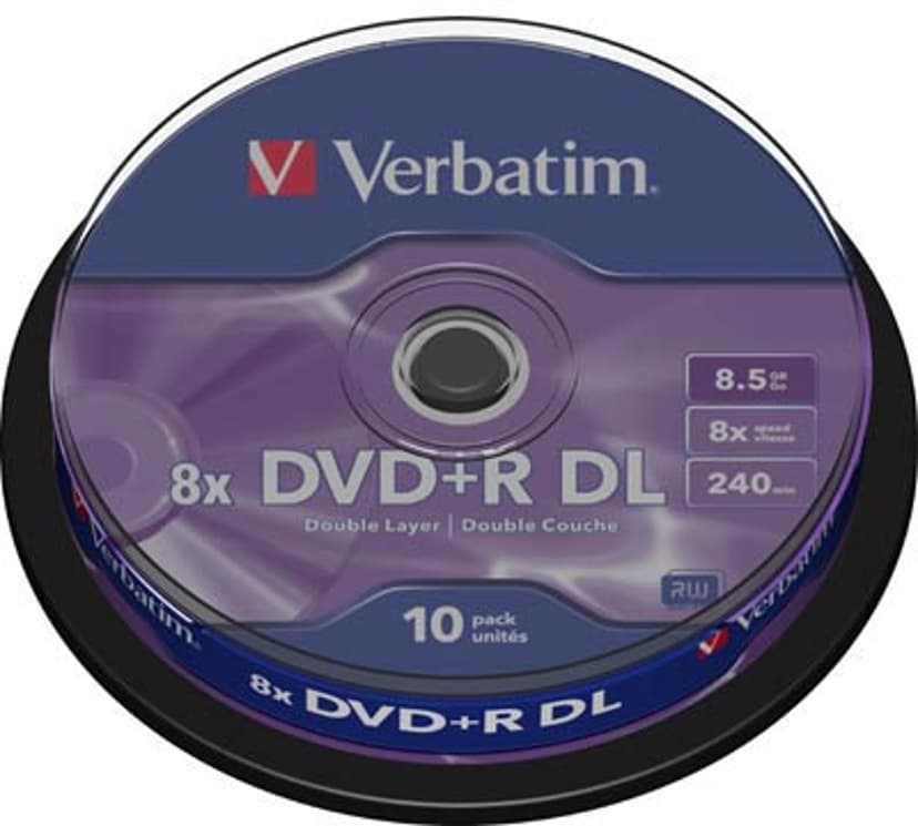 Verbatim DVD+R DL x 10 DVD+R DL 8.5GB 10pc(s)