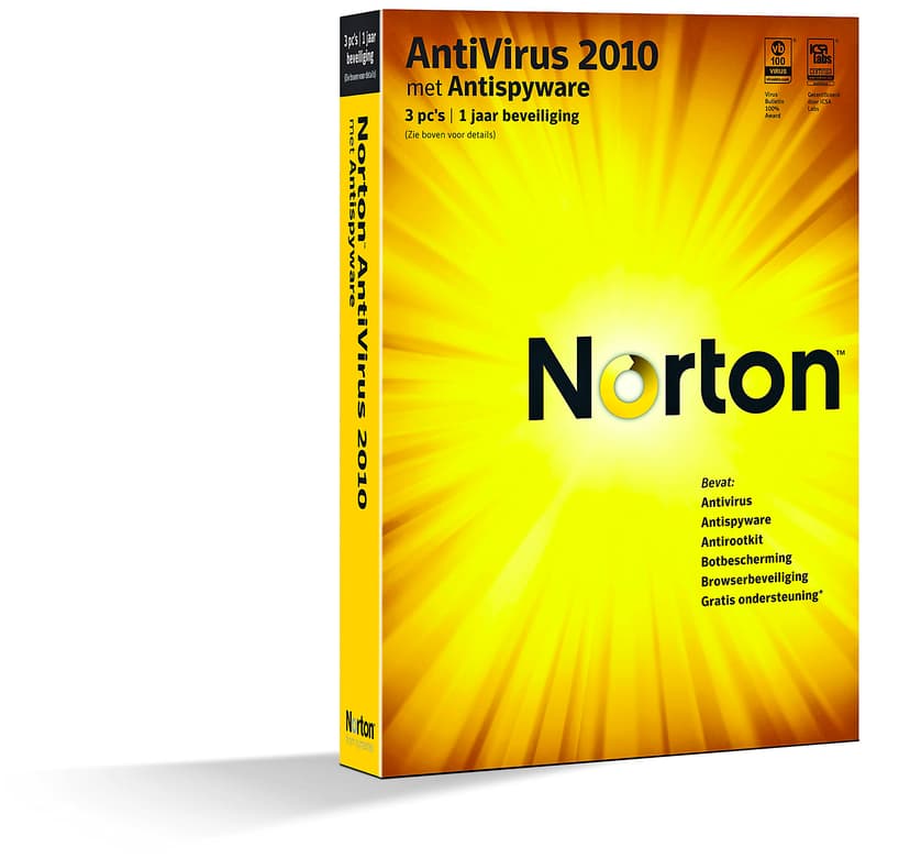 Symantec Norton Antivirus 2010 Win 3-Users CD