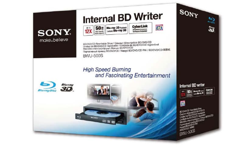 Sony Bwu-500S Blu-Ray Bd-R/Dl/Re Black SATA Retail