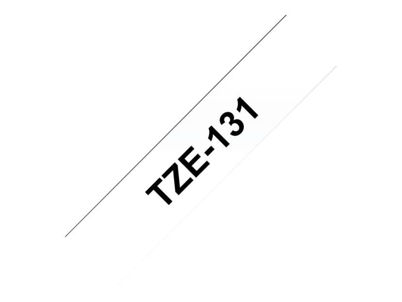 Brother Tape 12mm TZe-131 Musta/Läpinäkyvä
