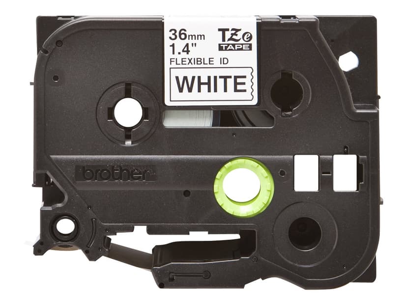 Brother Tape 36mm TZe-FX261 Svart/Vit Flexibel