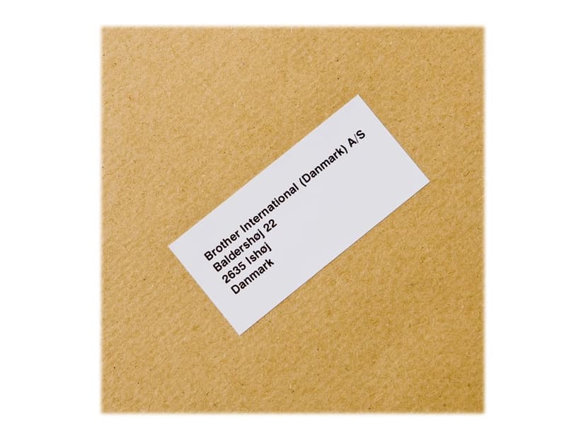 Brother Tape Papper 38mm x 30.5m Svart/Vit