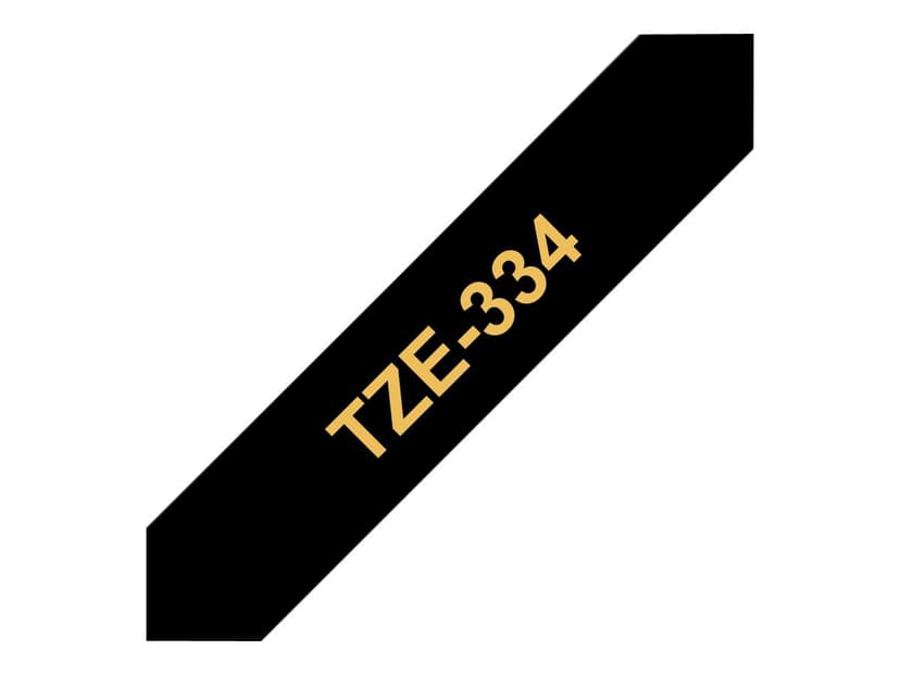 Brother Tape 12mm TZe-334 Guld/Svart