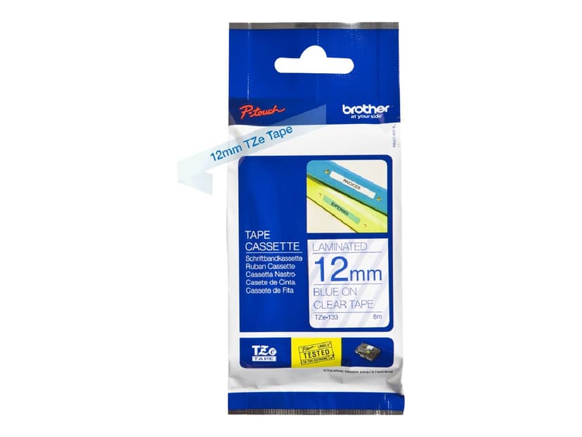 Brother Tape 12mm TZe-133 Bl�/Gjennomsiktig