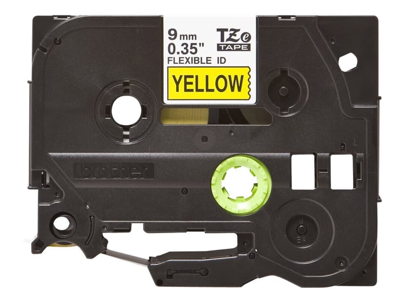 Brother Tape 9mm TZe-FX621 Svart/Gul Fleksibel