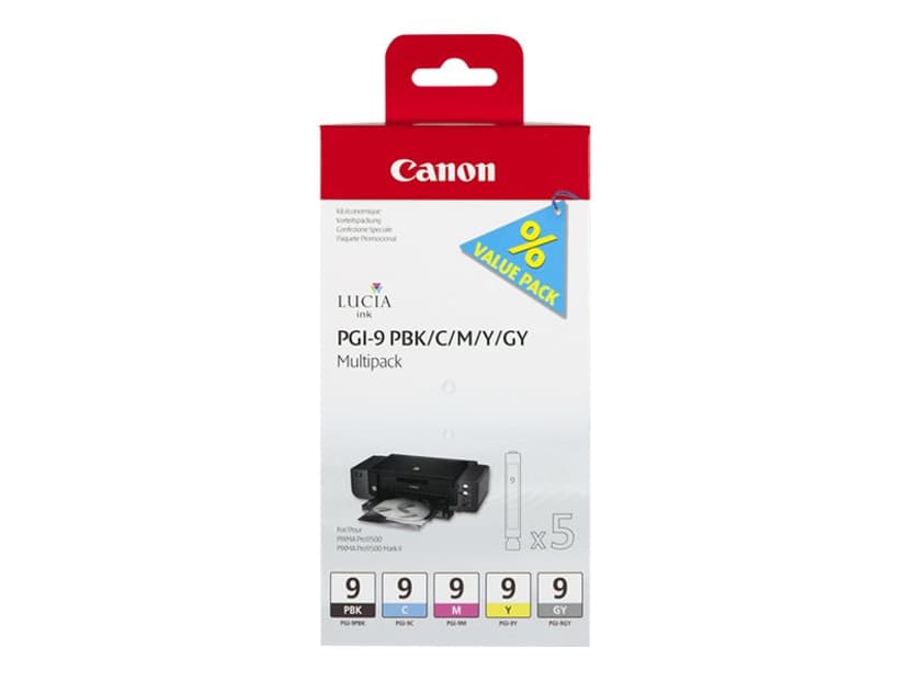 Canon Bläck Multipack PGI-9 (PBK/C/M/Y/GY)