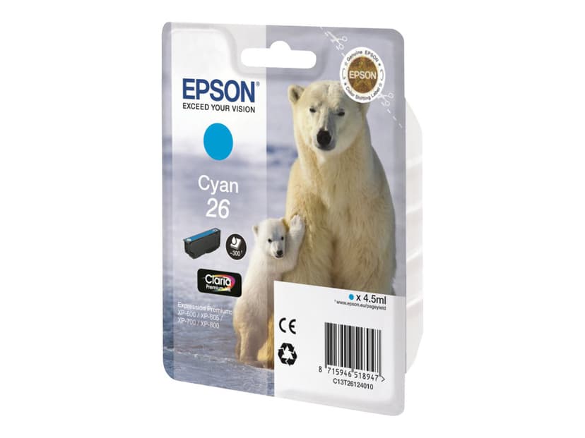 Epson Bläck Cyan 26 Claria Premium