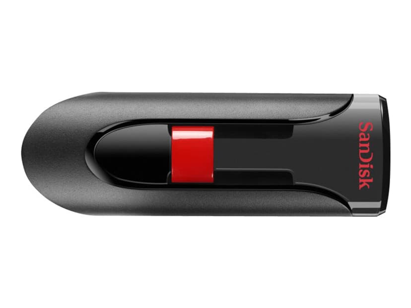 SanDisk Cruzer Glide 64GB USB A-tyyppi Musta, Punainen