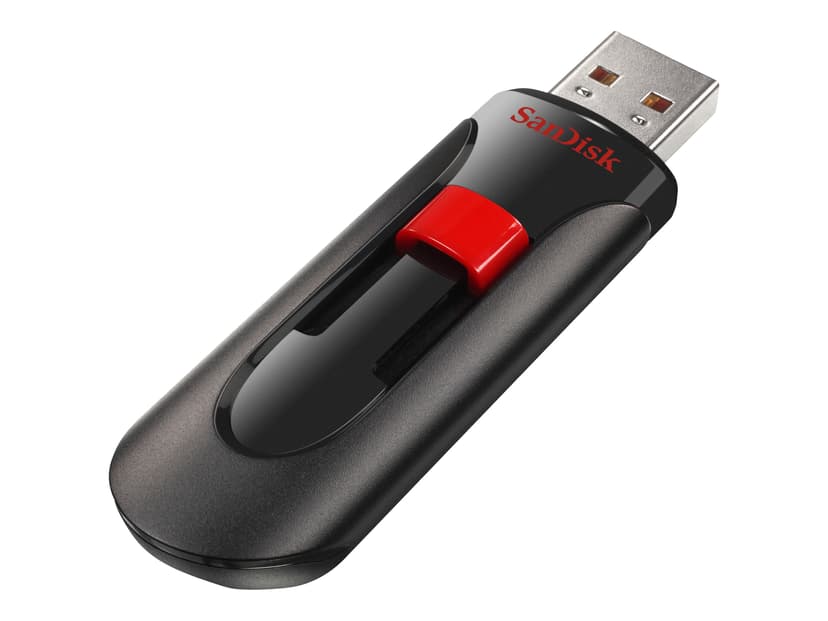 SanDisk Cruzer Glide 64GB USB A-tyyppi Musta, Punainen