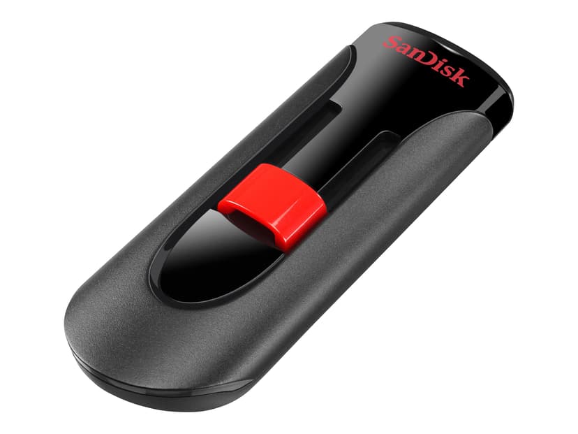 SanDisk Cruzer Glide 64GB USB A-tyyppi Musta, Punainen