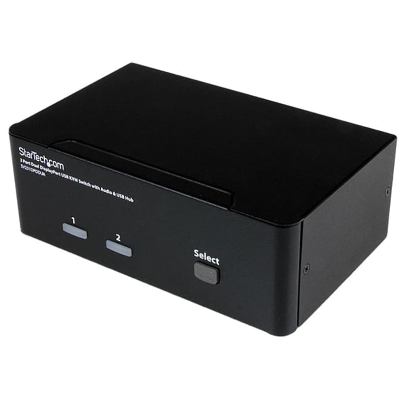 Startech 2 Port Dual DisplayPort USB KVM Switch w/ Audio & USB Hub