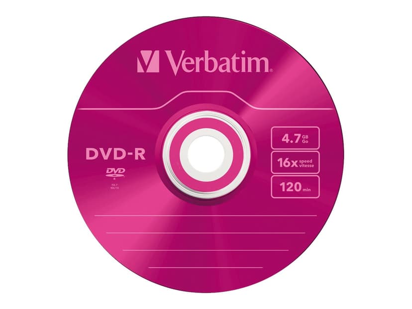 Verbatim Colours DVD-R 4.7GB 5pc(s)
