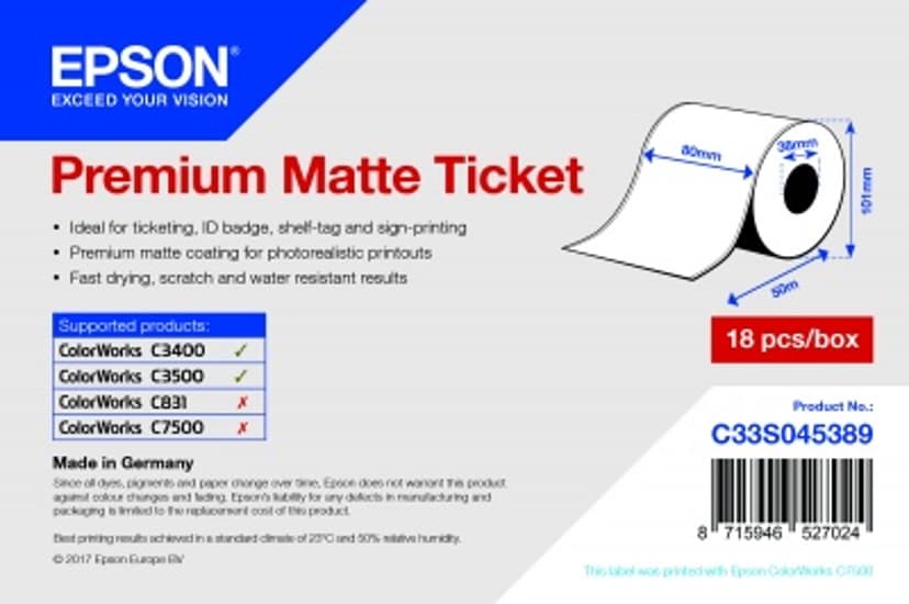 Epson Tarrat Premium Matte Ticket Roll