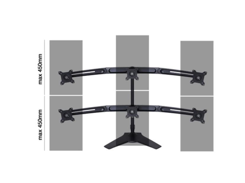 Multibrackets M VESA Desktopmount Triple Arm Expansion Kit