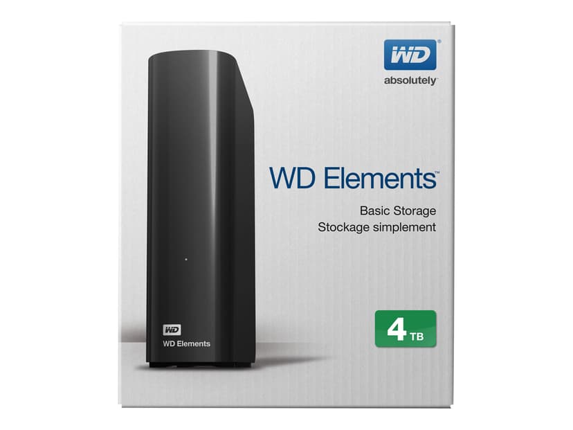 WD Elements Desktop 4TB Zwart