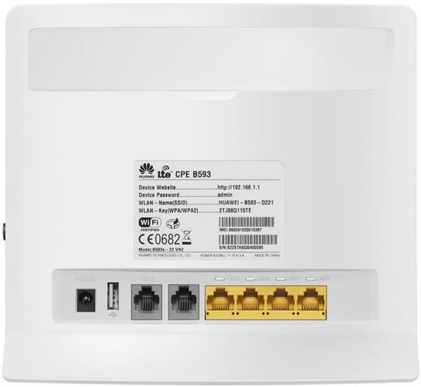Huawei B593s-22 4G Router - Unlocked + Poynting Panelantenna